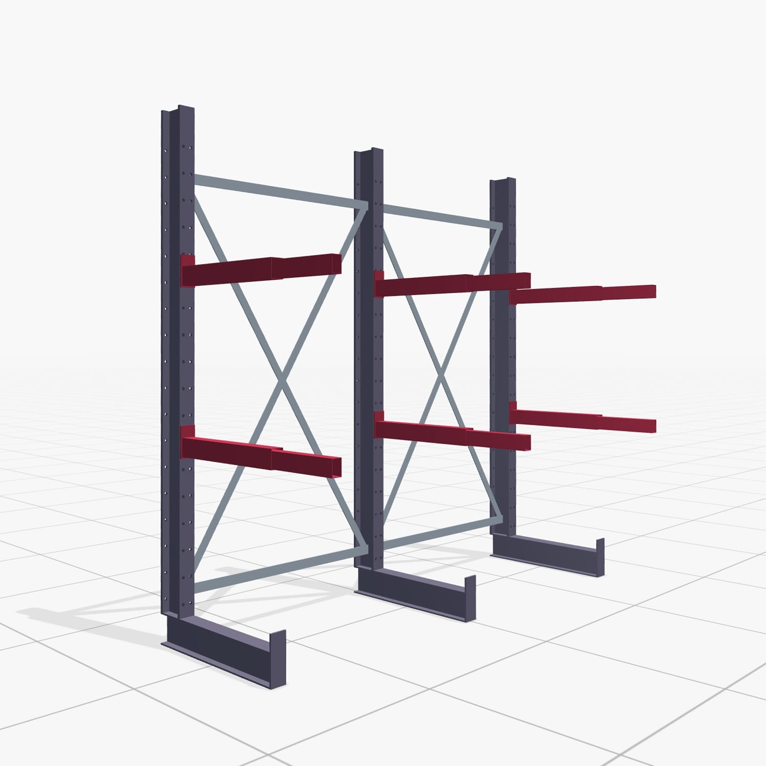 Schreinereiregale KHX 3010, Einseitige Nutzung, H: 2.000 mm, B: 2066 mm, 500 mm (900 kg)