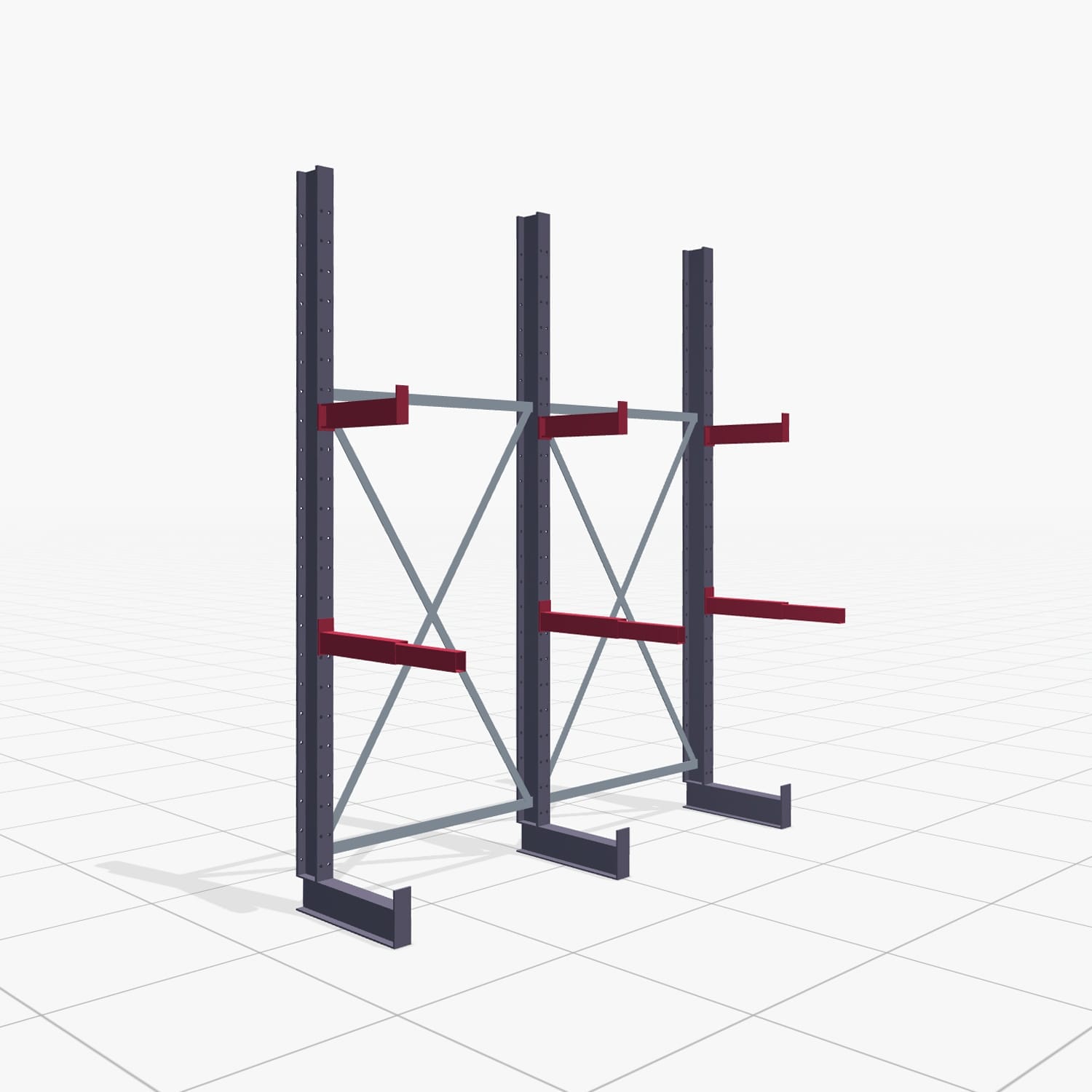 Schreinereiregale KHX 3010, Einseitige Nutzung, H: 2.500 mm, B: 2066 mm, 400 mm (1.120 kg)