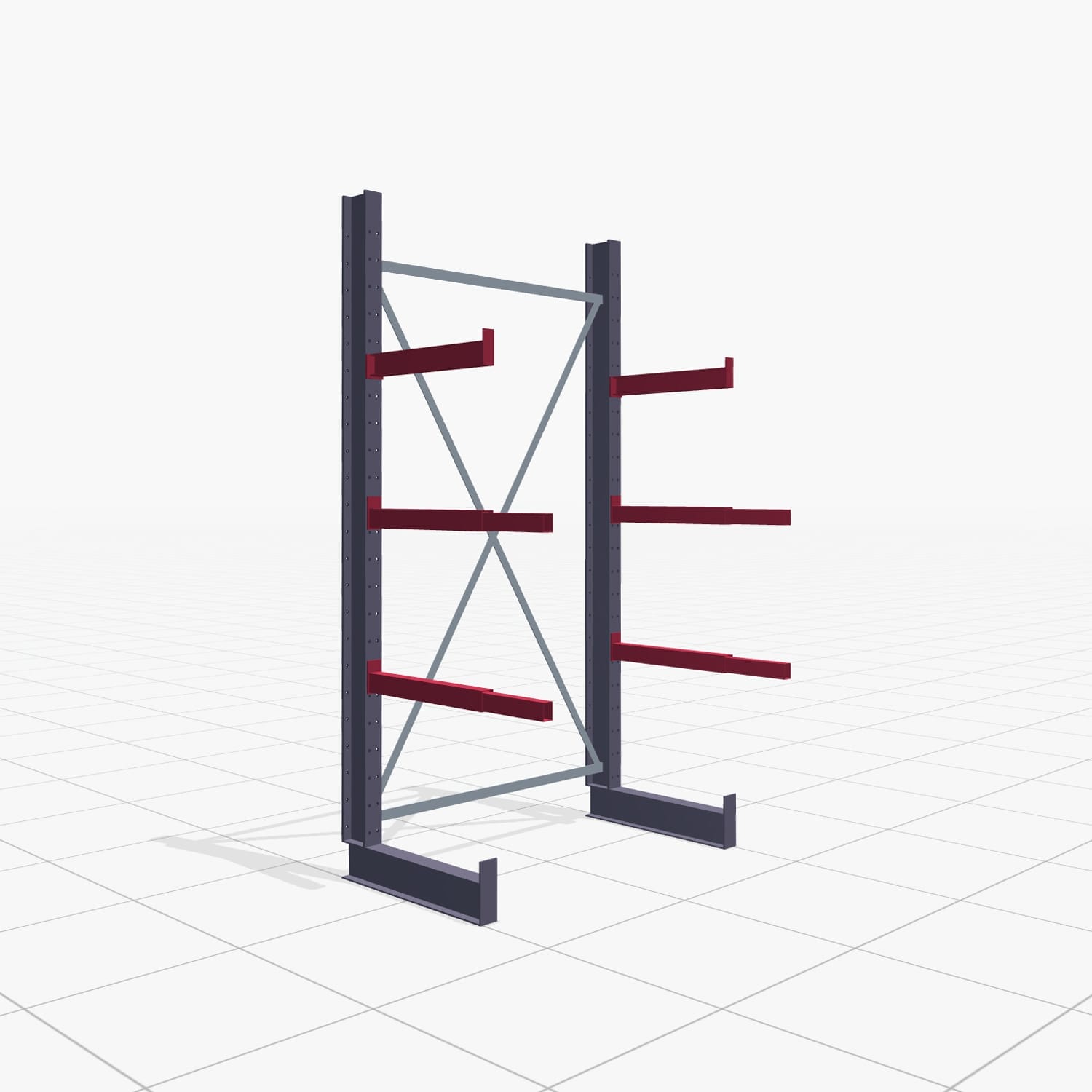 Schreinereiregale KHX 3010, Einseitige Nutzung, H: 2.500 mm, B: 1350 mm, 600 mm (750 kg)