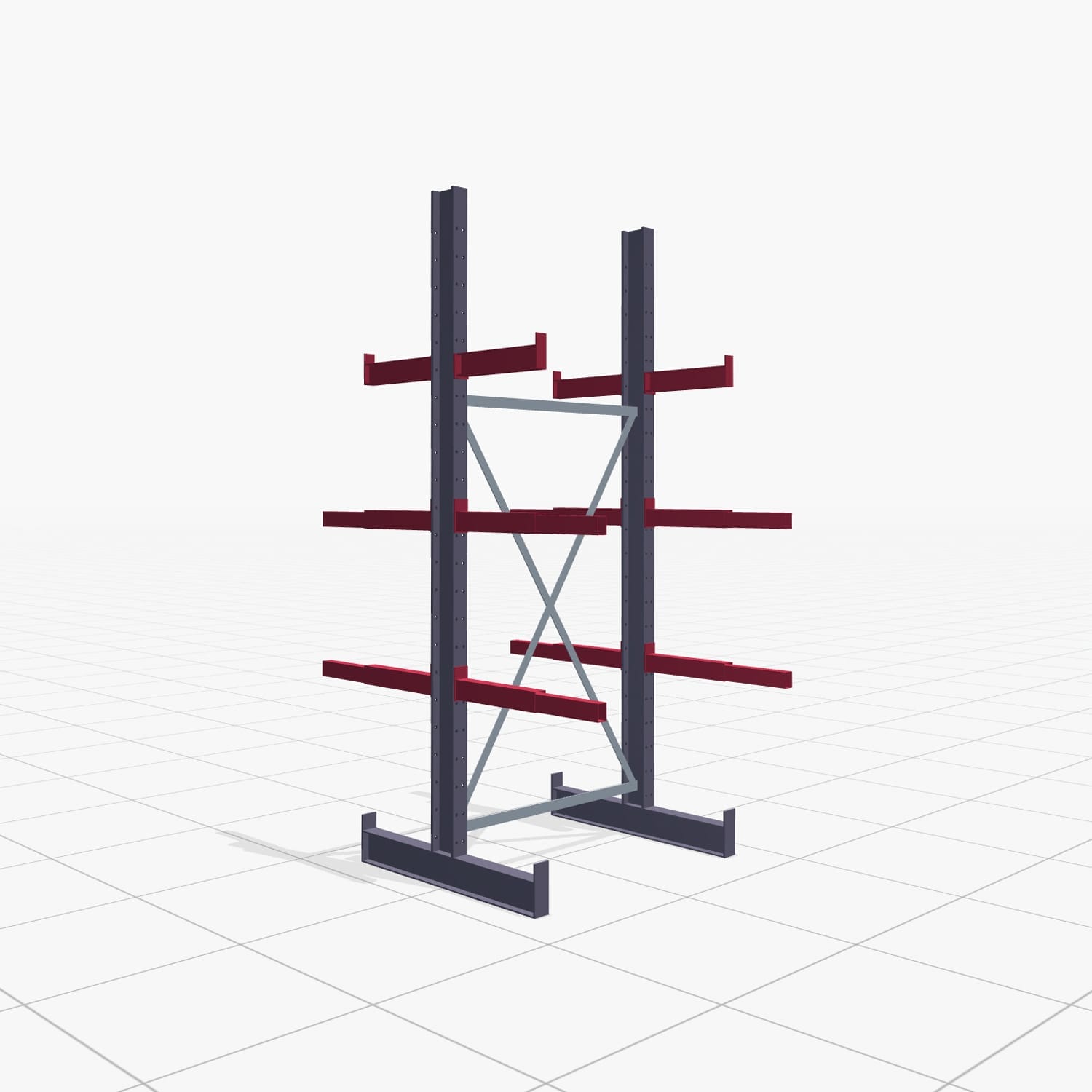 Schreinereiregale KHX 3010, Zweiseitige Nutzung, H: 2.500 mm, B: 1065 mm, 400 mm (1.120 kg)
