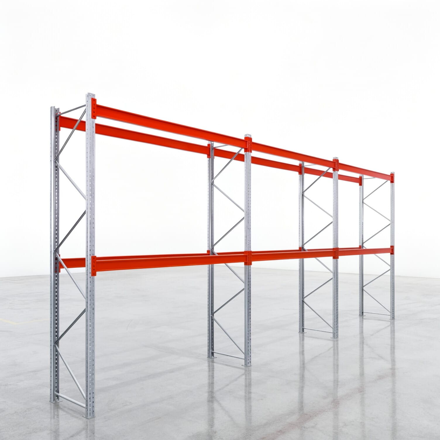 Palettenregale PRX 1000, Europalette, H: 3.600 mm, B: 8.500 mm, Palettengewicht: 500 kg, Palettenplätze: 27