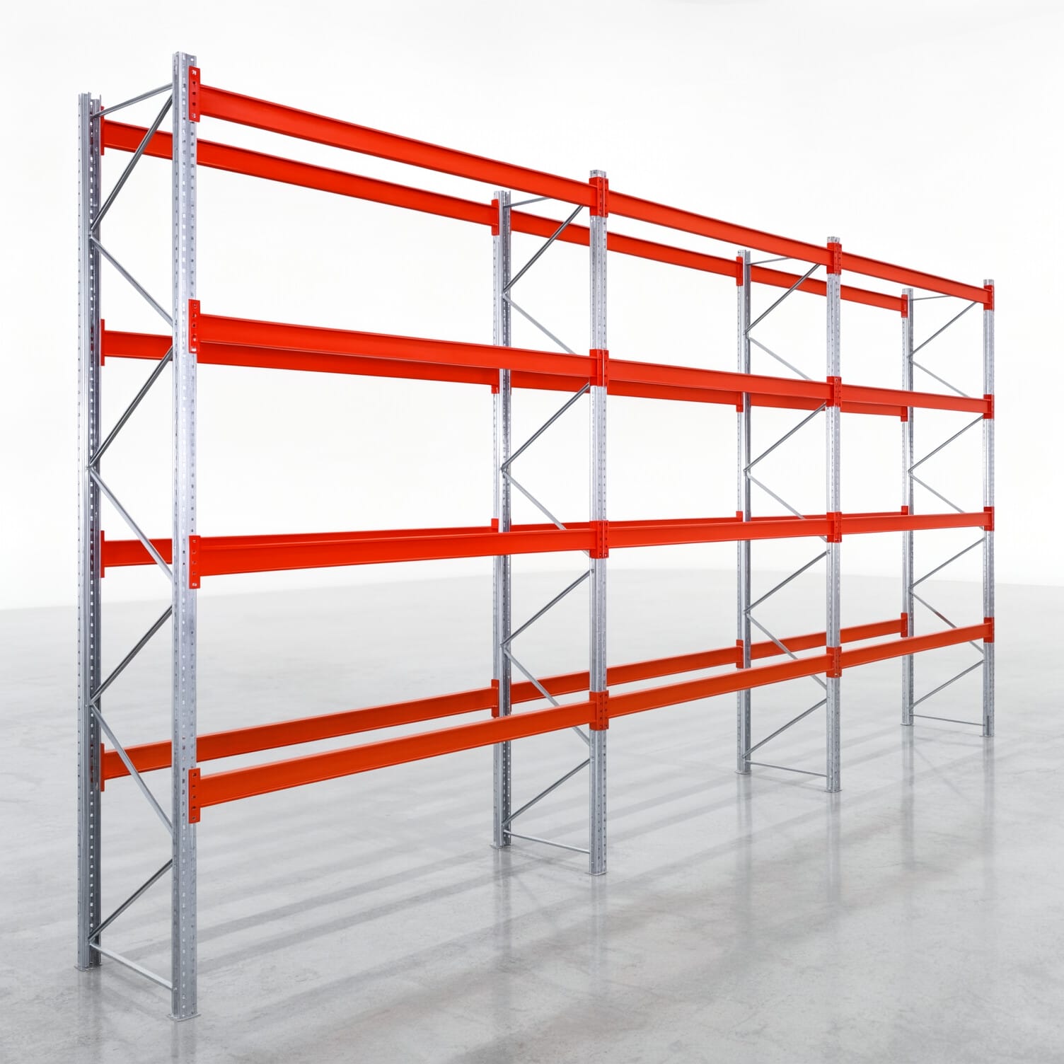 Palettenregale PRX 1000, Europalette, H: 4.100 mm, B: 8.500 mm, Palettengewicht: 1.000 kg, Palettenplätze: 45