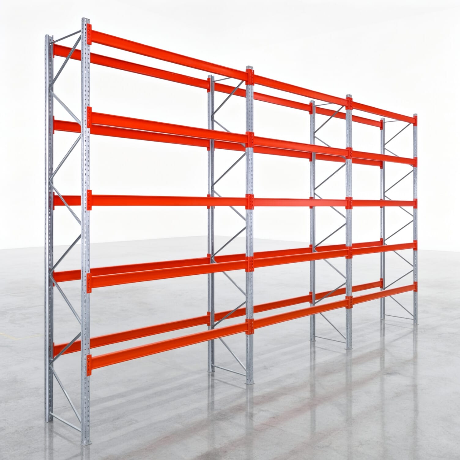 Palettenregale PRX 1000, Europalette, H: 4.600 mm, B: 8.500 mm, Palettengewicht: 1.000 kg, Palettenplätze: 54