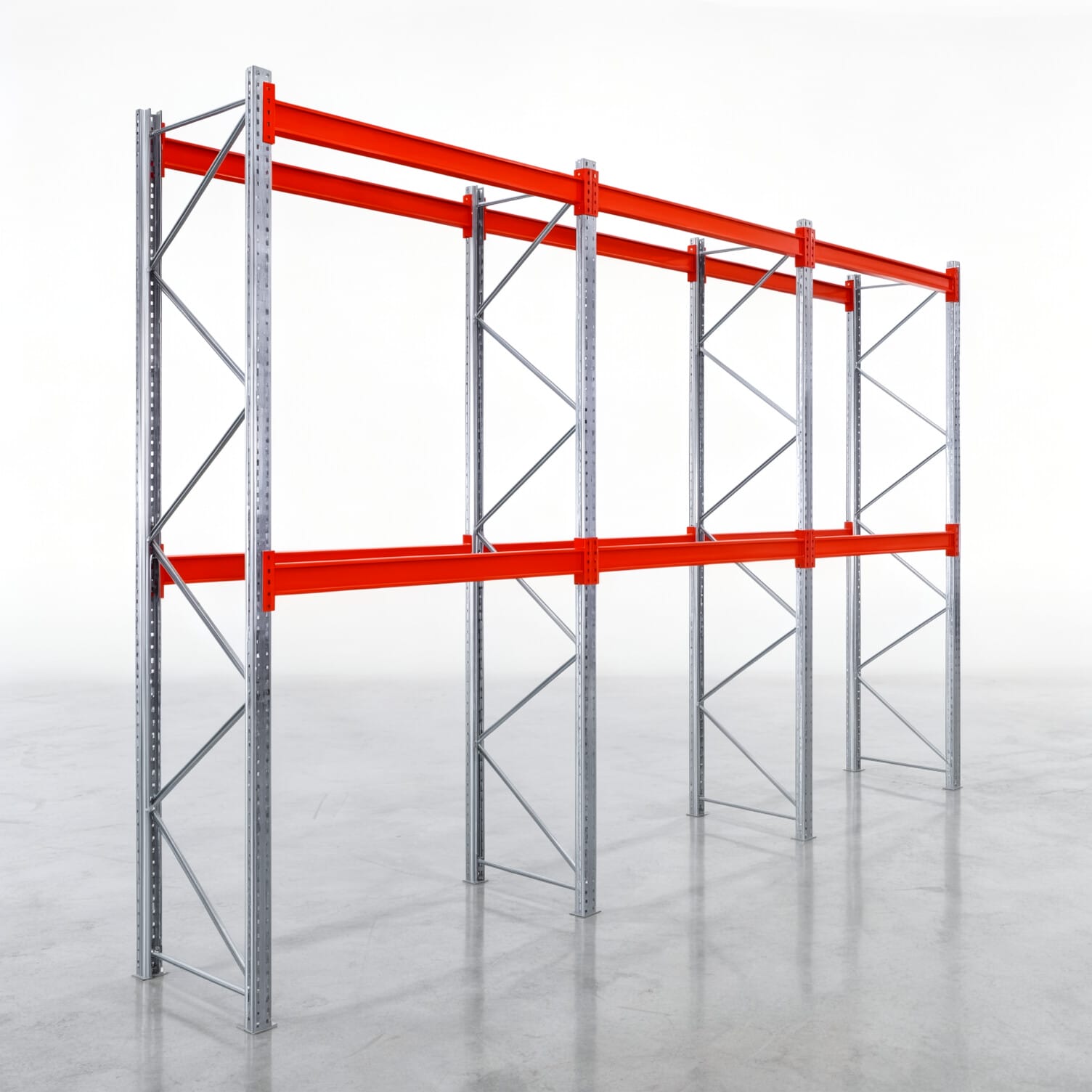 Palettenregale PRX 1000, Europalette, H: 3.600 mm, B: 5.800 mm, Palettengewicht: 1.000 kg, Palettenplätze: 18