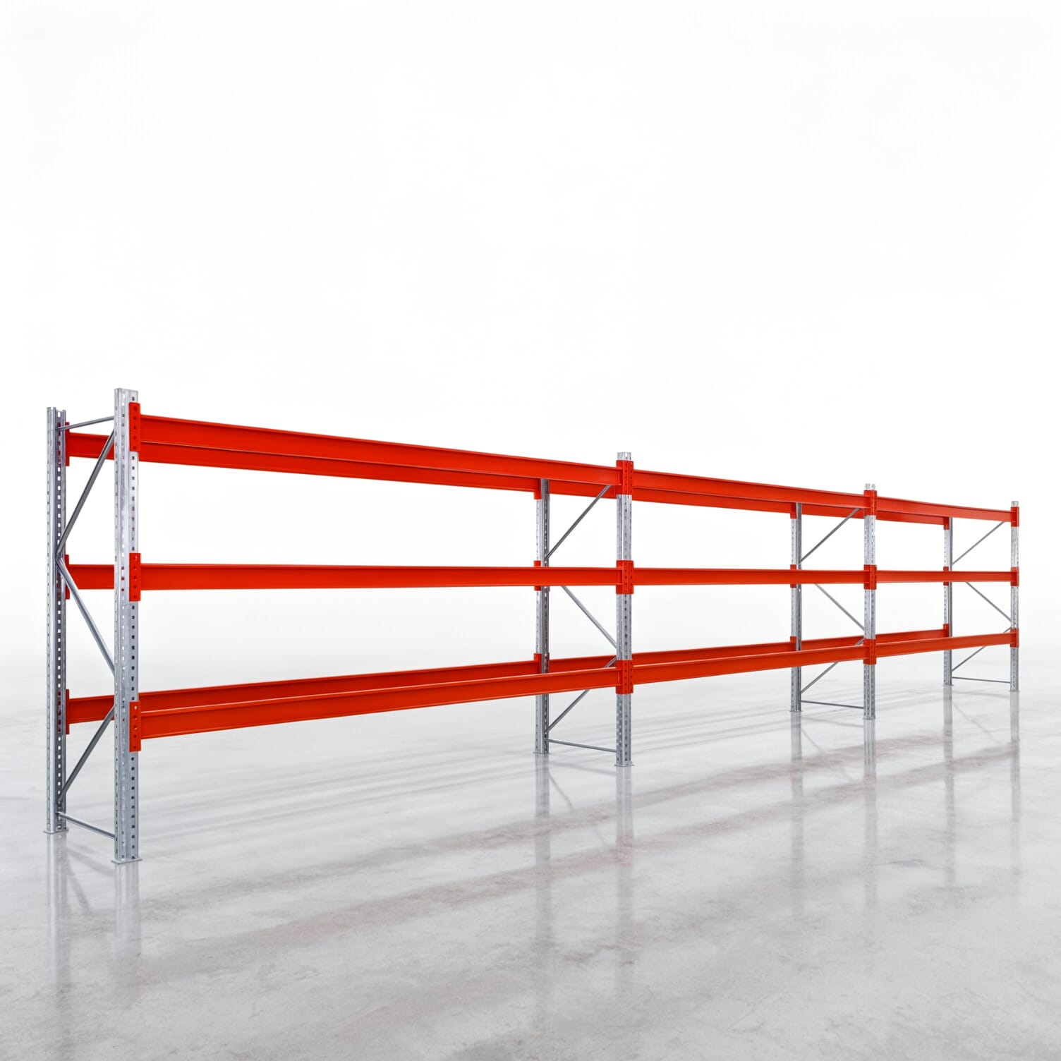 Palettenregale PRX 1000, Industriepalette, H: 2.100 mm, B: 8.500 mm, Palettengewicht: 500 kg, Palettenplätze: 36