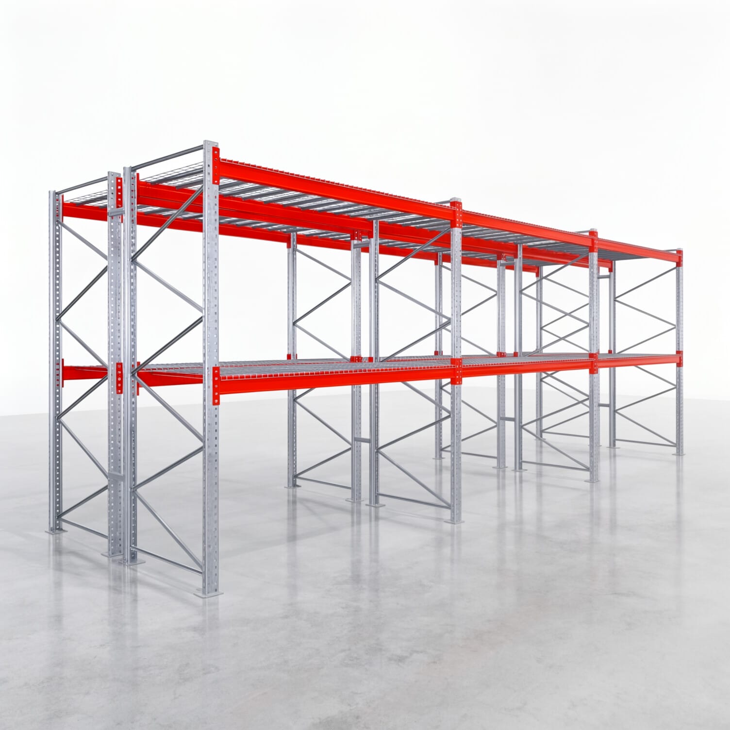 Palettenregale PRX 1000, Europalette, H: 3.100 mm, B: 8.500 mm, Palettengewicht: 500 kg, Palettenplätze: 27