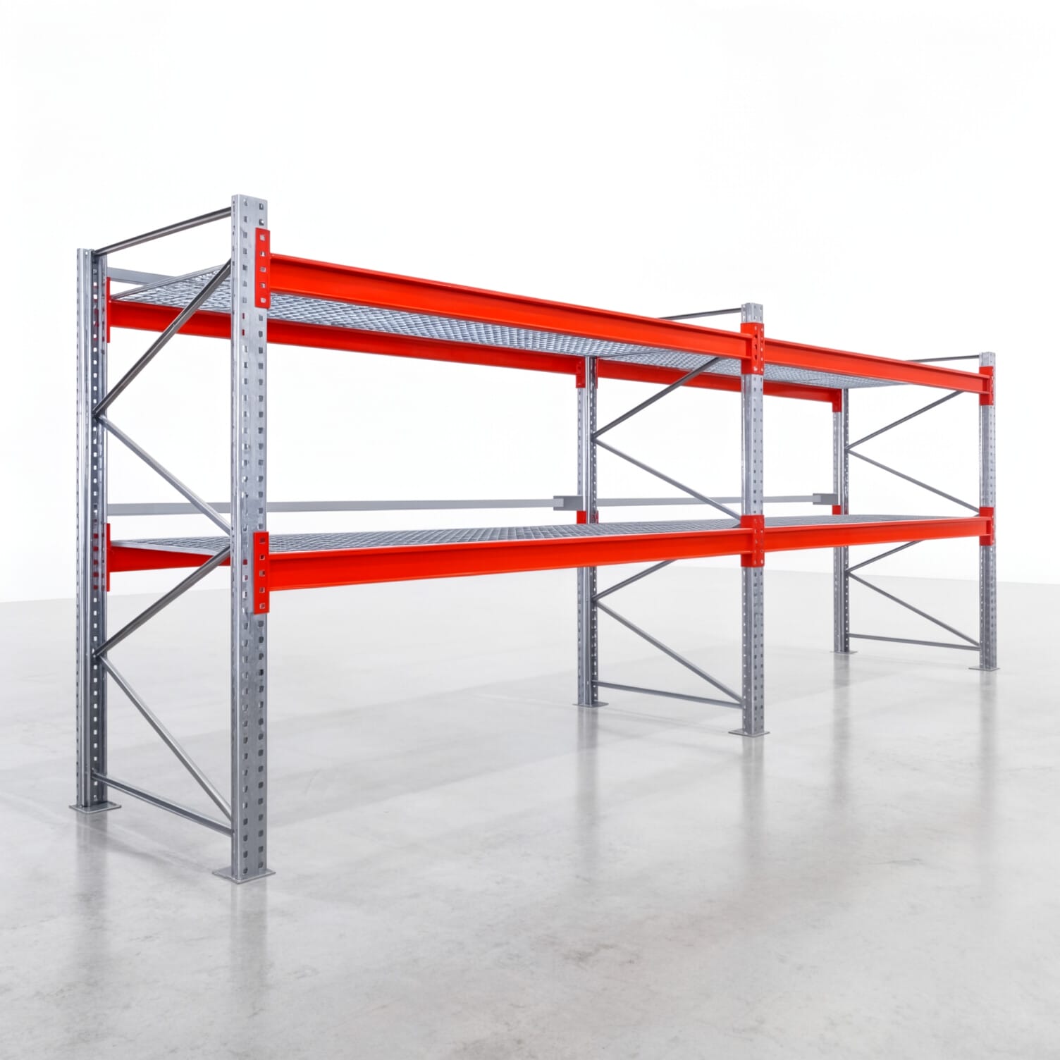 Palettenregale PRX 1000, Europalette, H: 2.100 mm, B: 5.700 mm, Palettengewicht: 500 kg, Palettenplätze: 18