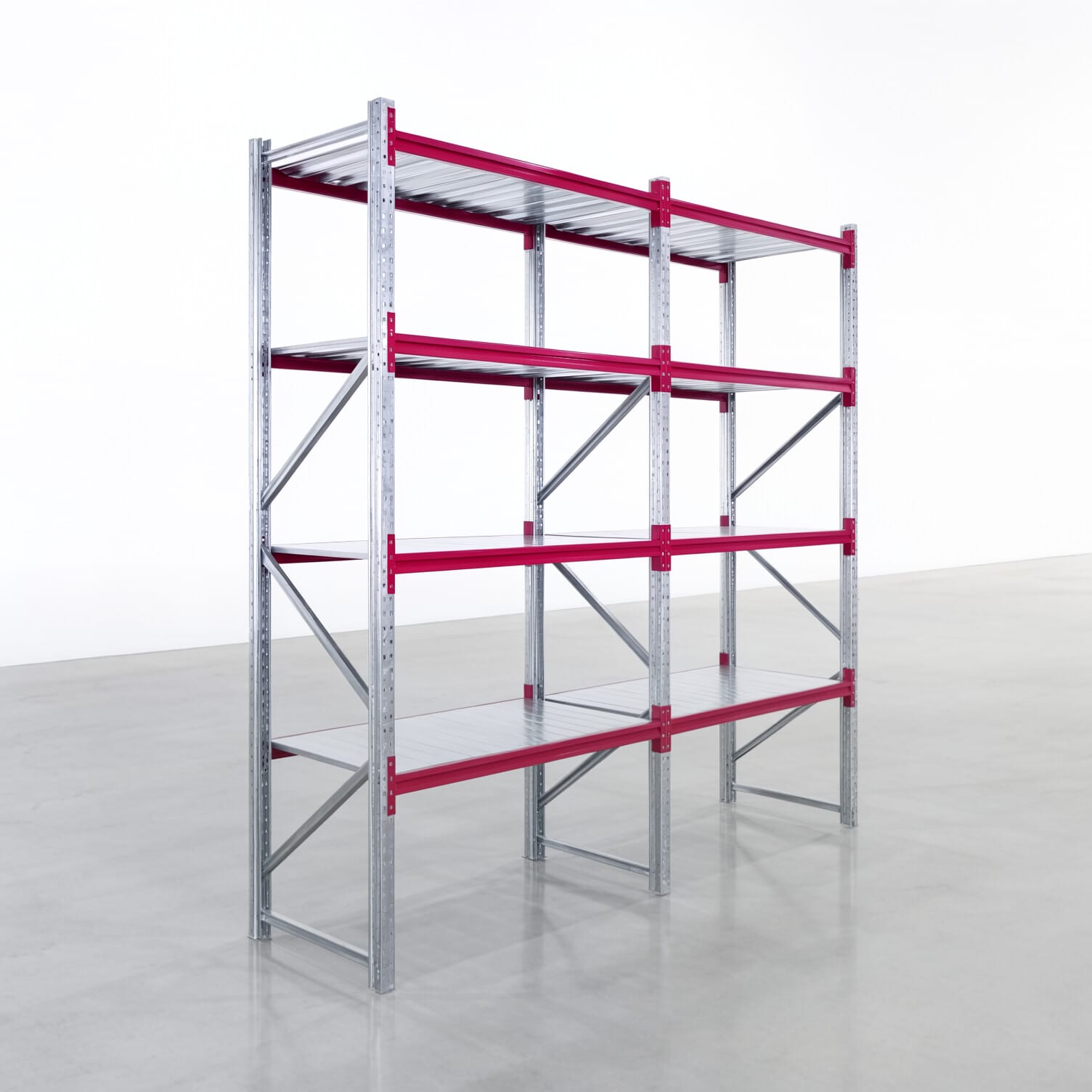 Weitspannregale WSX 5000, H: 3.000 mm, B: 3.187 mm mm, T: 800 mm, Ebenen: 5, Feldbreite: 1.500 mm, Auflage: Stahlboden